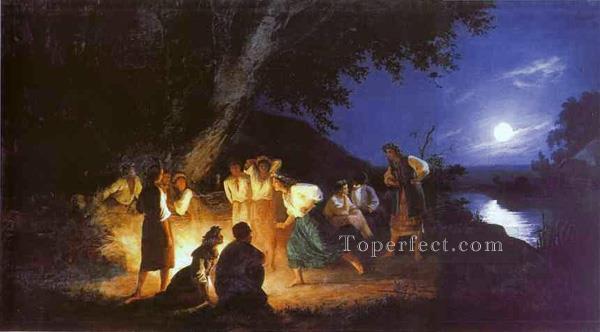 Night on the Eve of Ivan Kupala Polish Greek Roman Henryk Siemiradzki Oil Paintings